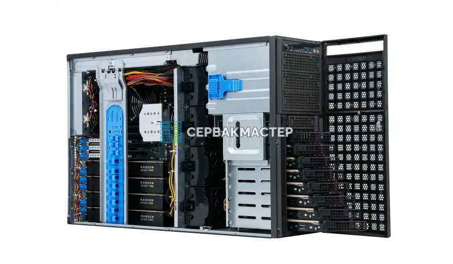 ИИ-сервер Tower с 2× NVIDIA A100 40GB HBM2e и AMD EPYC 9354 — СервакМастер