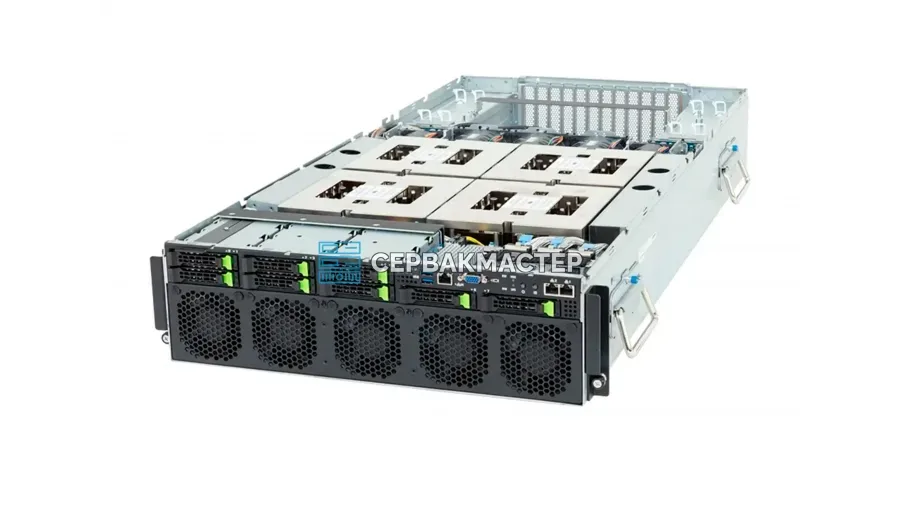 ASUS ESC8000A-E13-DR: 8× NVIDIA RTX PRO 6000 Blackwell 96GB + 2× AMD EPYC 9174F — AI-сервер в «СервакМастер»