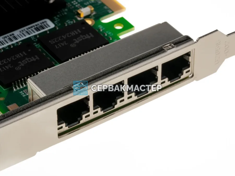 Четырёхпортовая сетевая карта Intel i350-T4 V2 [I350T4V2BLK], 4x RJ45 1GbE, PCIe 2.0 x4