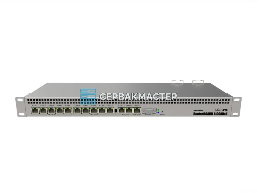 MikroTik RB1100AHx4 Dude Edition: управляемый L3-коммутатор 1U, 13x RJ45 1 Гбит/с