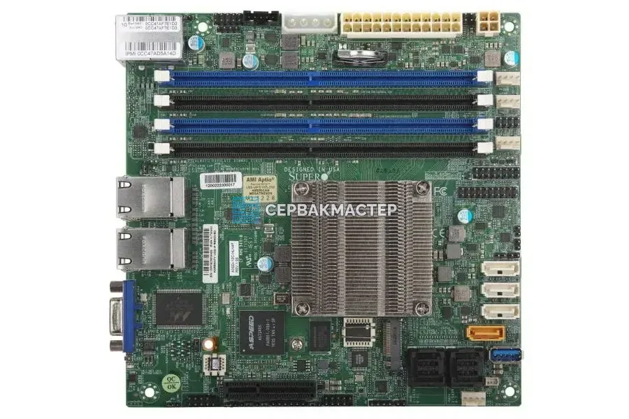 Материнская плата ASRock Rack D1749NTD4U-4T4O (Micro-ATX, FCBGA2227, 4 DIMM) — купить в СервакМастер