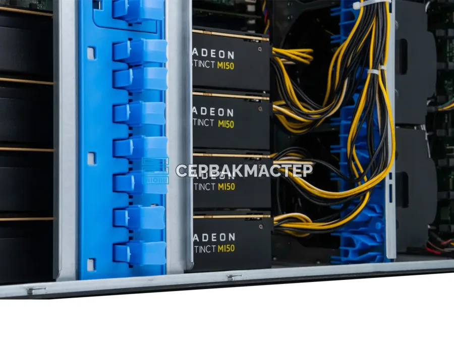 Supermicro 747BTQ-R2K04B: 4× Instinct MI50 16GB, 2× Xeon E5 2697v4, 256GB RAM