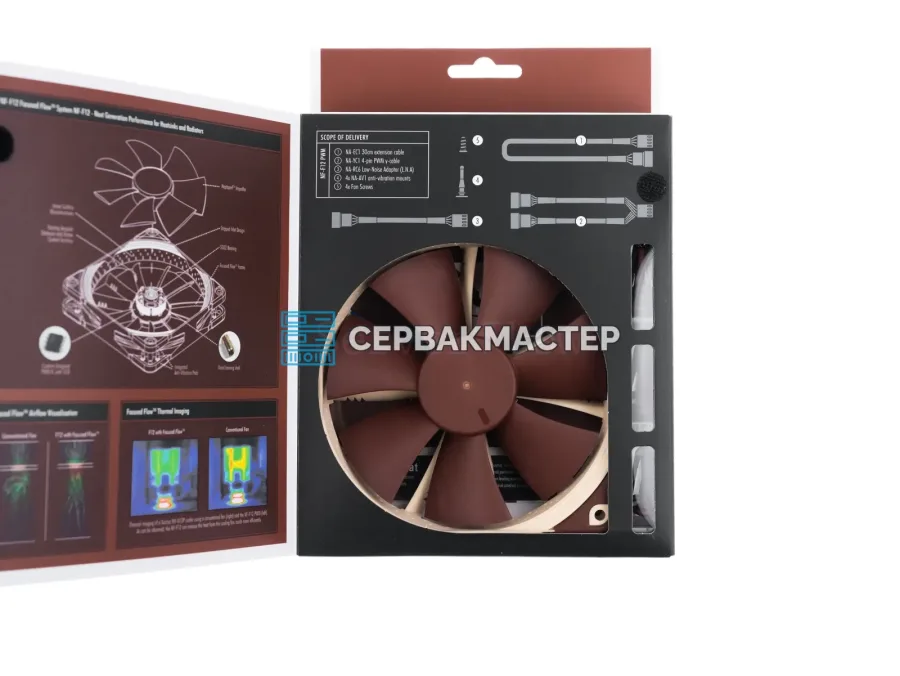 Вентилятор Noctua NF-F12 PWM 120mm для корпуса и радиатора