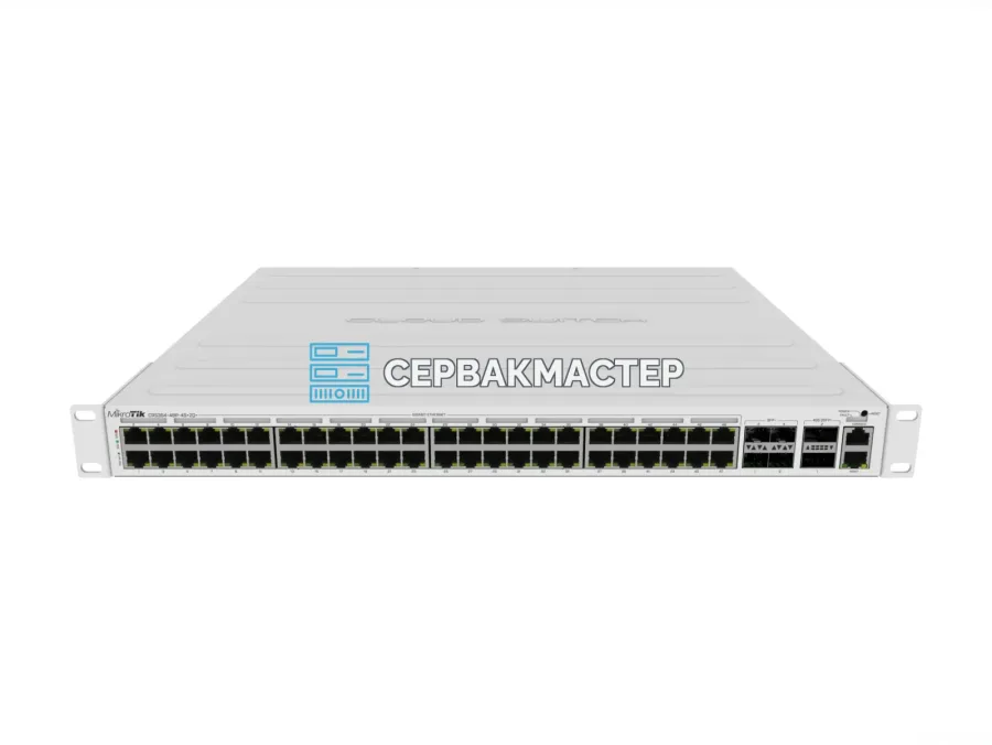 Управляемый L3-коммутатор MikroTik CRS354-48P-4S+2Q+RM: 48 портов RJ45 1 Гбит/с, 4x SFP+ 10 Гбит/с, 2x QSFP+ 40 Гбит/с