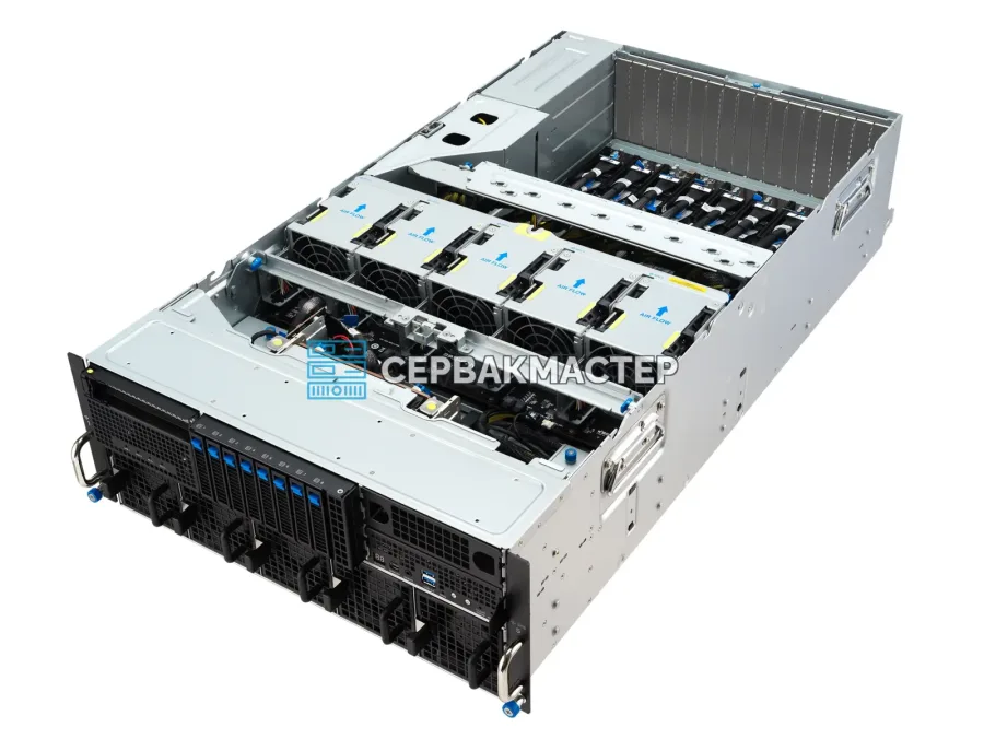 GPU-сервер ASUS ESC8000A-E13 SKU1: 8× RTX PRO 6000 BSE 96GB, 2× EPYC 9575F, RAM 768GB