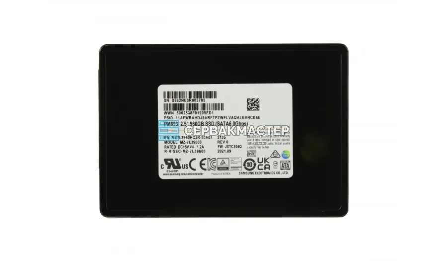 SSD-накопитель Samsung PM983 960GB 2.5" U.2 [MZ1L2960HCIR-00A07]