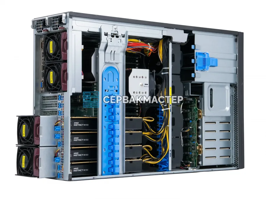 Supermicro 747BTQ-R2K04B: 4× AMD Instinct MI100 32GB + 2× Intel Xeon E5-2697v4 — купить сервер в «СервакМастер»