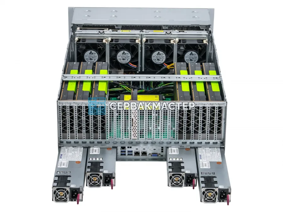 Supermicro 4028GR-TR: 6 ускорителей NVIDIA Tesla P100 16GB + 2× Intel Xeon E5-2698v4 — «СервакМастер»