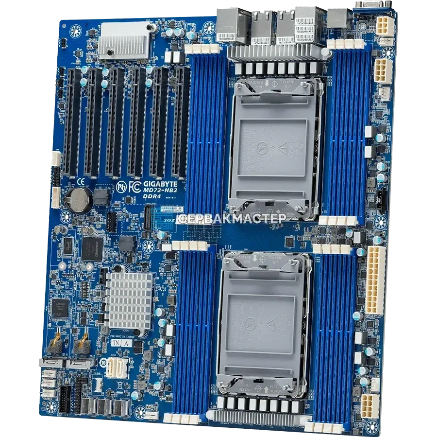 Серверная материнская плата Gigabyte MD72-HB2 Rev 1.x на 2 сокета LGA4189, E-ATX, 16 DIMM — купить в СервакМастер