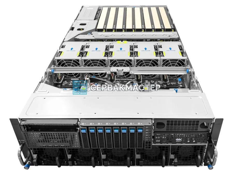 GPU-сервер ASUS ESC8000A-E13X: 8× RTX PRO 6000 BSE 96GB, 2× EPYC 9965, 1.5 ТБ RAM