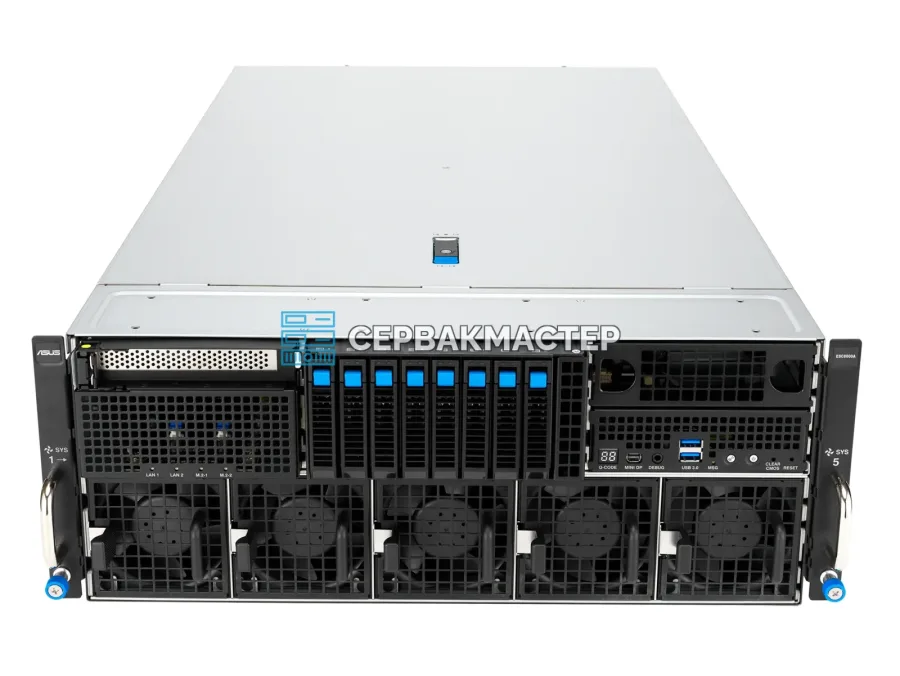 GPU-сервер ASUS ESC8000A-E13 SKU1: 8× RTX PRO 6000 BSE 96GB, 2× EPYC 9575F, RAM 768GB