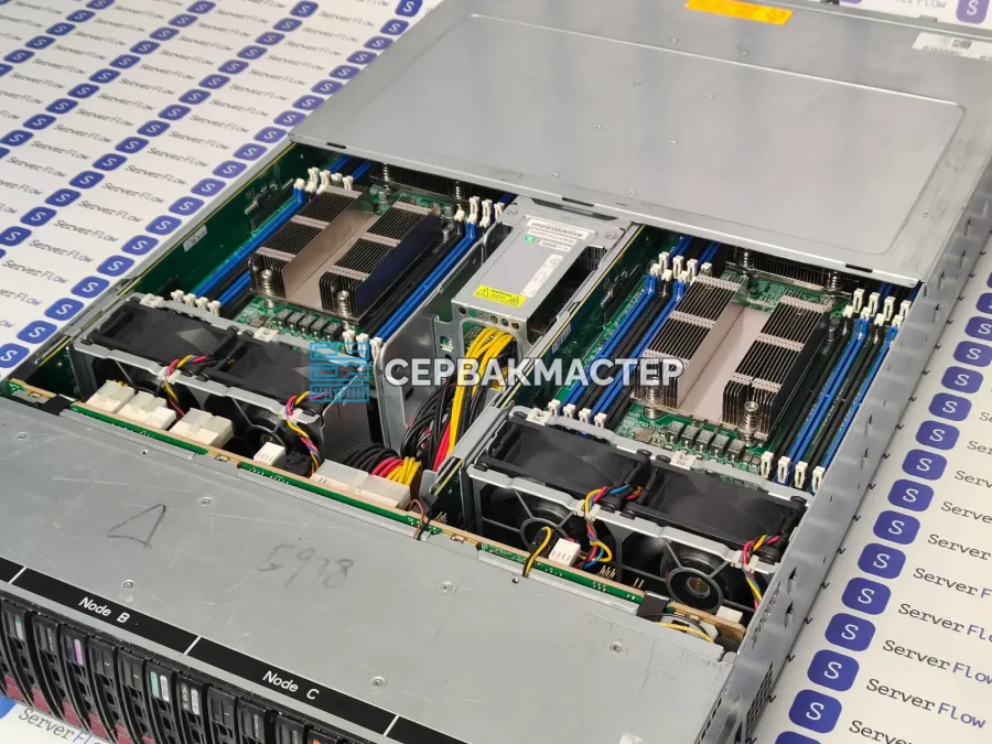 Блейд-сервер Supermicro SuperServer 2028TP-HTR-SIOM 2U, 4 узла, 8x Xeon E5-2699v4, 4 ТБ DDR4, 24x SSD 1.92 ТБ