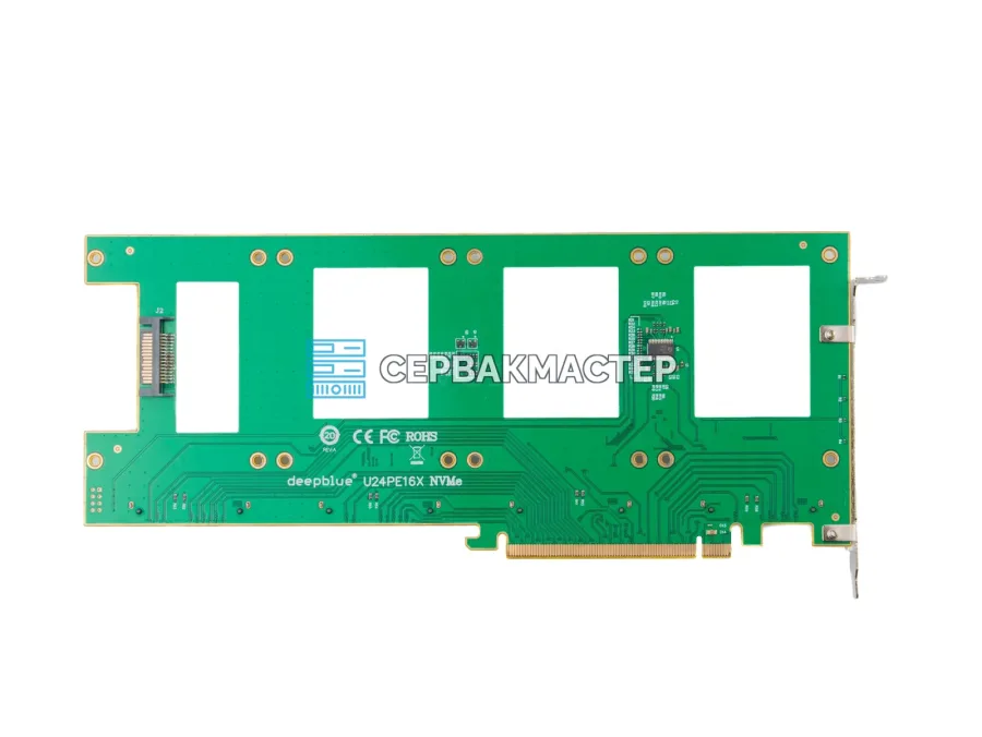 Переходник PCIe 4.0 x16 на 4x U.2 (Full profile, SFF8639) для NVMe-накопителей
