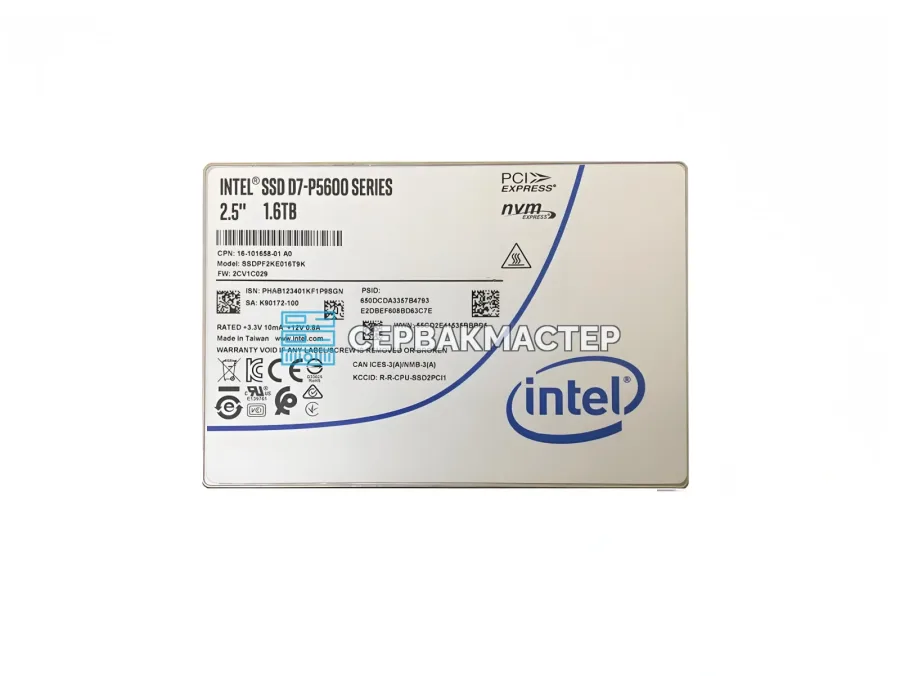 SSD-накопитель Intel D7-P5600 1.6TB 2.5" U.2 NVMe [SSDPF2KEO16T9N1]
