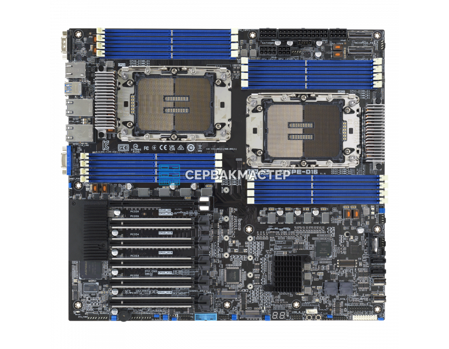 Серверная материнская плата ASUS Z13PE-D16 E-ATX, 2x LGA4677, 16 DIMM — купить в СервакМастер