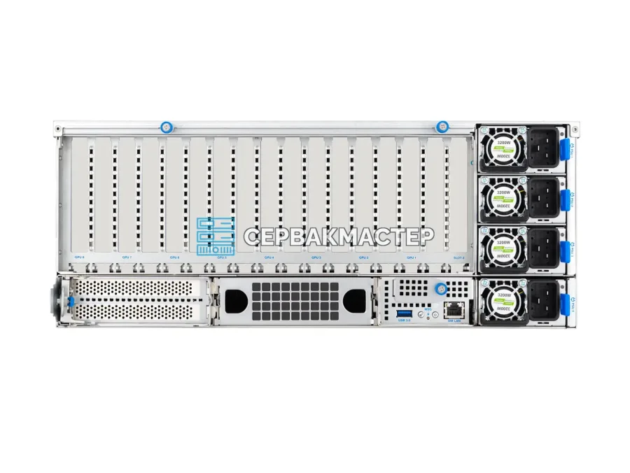 Сервер ASUS ESC8000-E12 для ИИ: 8× RTX PRO 6000 BSE 96GB, 2× Xeon 6962P, 512GB RAM
