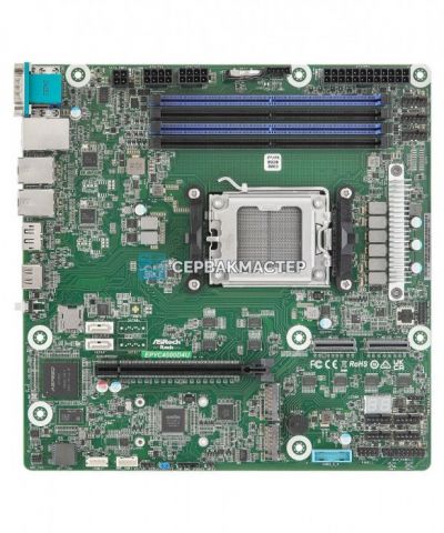 Материнская плата ASRock Rack EPYC4000D4U — Micro-ATX, AM5, 4 DIMM DDR5 — купить в СервакМастер
