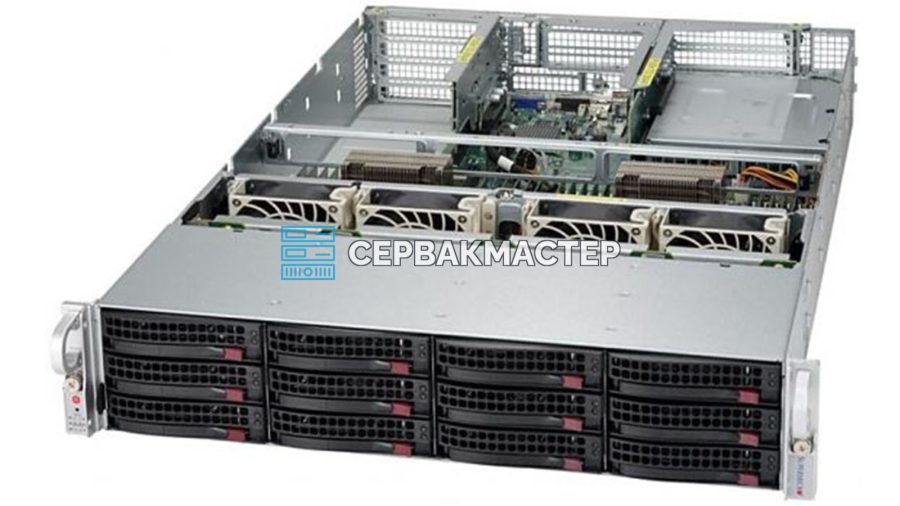 Сервер Supermicro SuperServer 6028U-TR4+ 2U 12LFF, 2x Xeon E5-2697v4, 128GB, 12x SSD 960GB