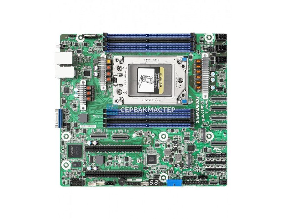 ASRock Rack SIENAD8UD3 — материнская плата Deep Micro-ATX, SP6, 8 DIMM — купить в СервакМастер