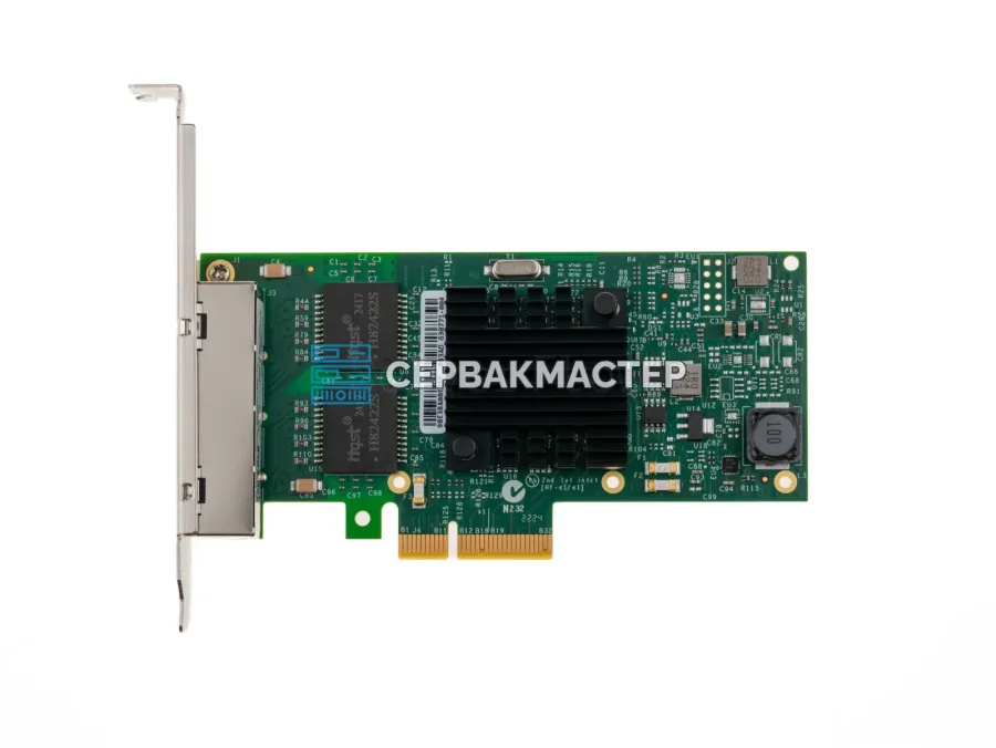 Четырёхпортовая сетевая карта Intel i350-T4 V2 [I350T4V2BLK], 4x RJ45 1GbE, PCIe 2.0 x4