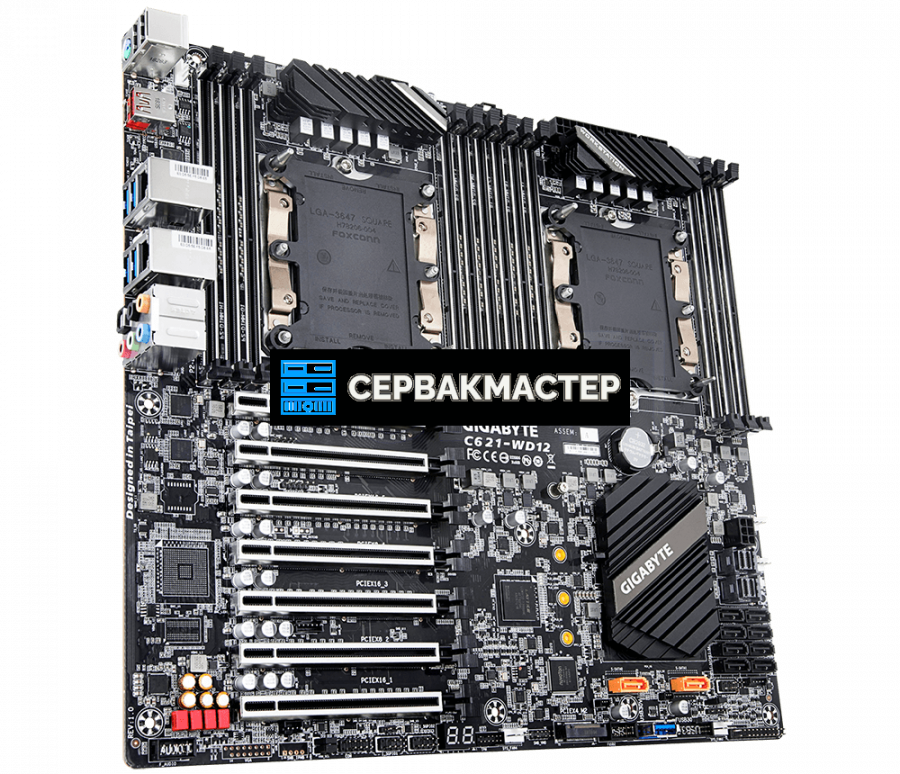 Серверная плата GIGABYTE C621-WD12 EEB на два LGA3647, 12 DIMM — купить в СервакМастер