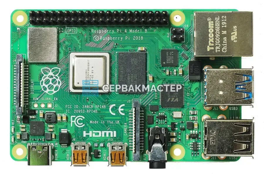 Одноплатный микрокомпьютер Raspberry Pi 4 Model B 4GB