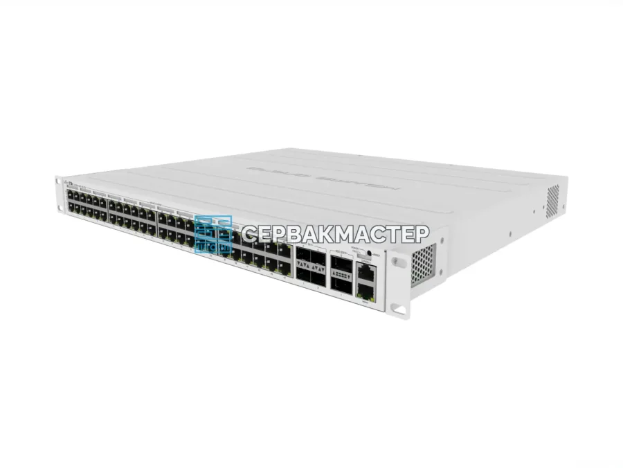 Управляемый L3-коммутатор MikroTik CRS354-48P-4S+2Q+RM: 48 портов RJ45 1 Гбит/с, 4x SFP+ 10 Гбит/с, 2x QSFP+ 40 Гбит/с