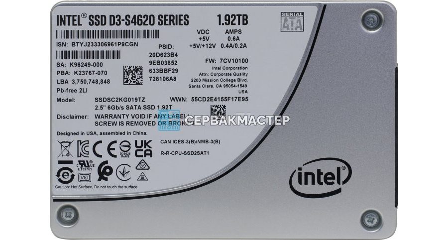 SSD-накопитель Kioxia CD8P-R 3.84TB E3.S 7.5mm [KCD81PJE3T84]