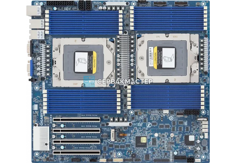 Серверная материнская плата Gigabyte MD72-HB2 Rev 1.x на 2 сокета LGA4189, E-ATX, 16 DIMM — купить в СервакМастер