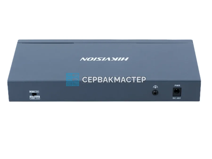 Коммутатор Hikvision DS-3E0310HP-E для видеонаблюдения: 8x RJ45 100 Мбит/с PoE, 2x RJ45 1 Гбит/с
