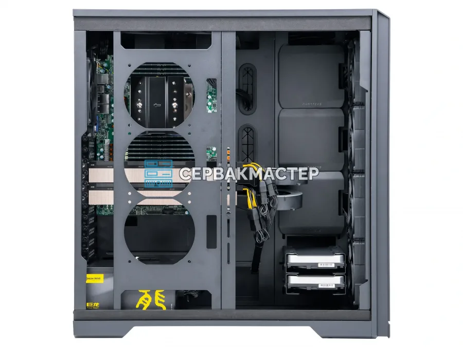 ИИ-сервер Tower с 2× NVIDIA A100 40GB HBM2e и AMD EPYC 9354 — СервакМастер