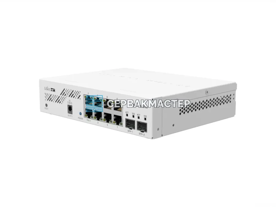 Управляемый коммутатор MikroTik CSS610-8G-2S+IN: 8x RJ45 1 Гбит/с и 2x SFP+ 10 Гбит/с