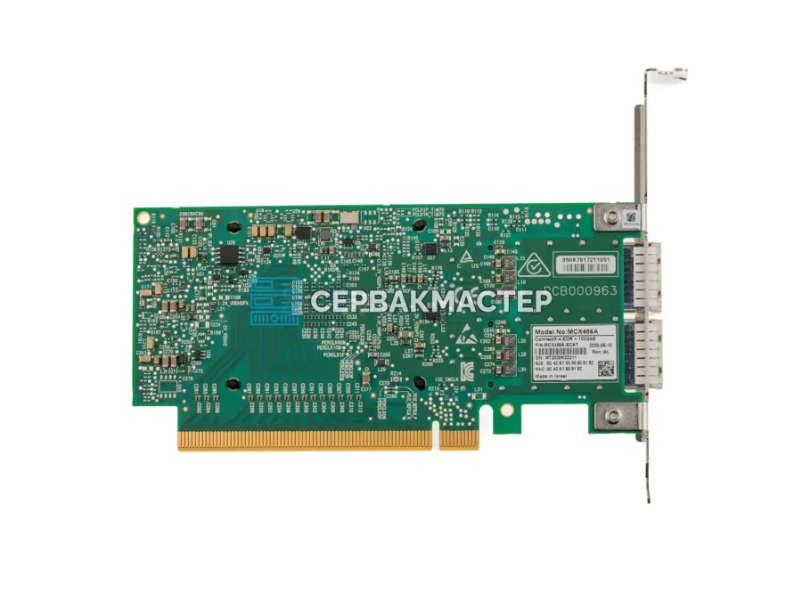 Сетевая карта Mellanox MCX456A-ECAT, 2 порта QSFP28 100GbE / InfiniBand EDR