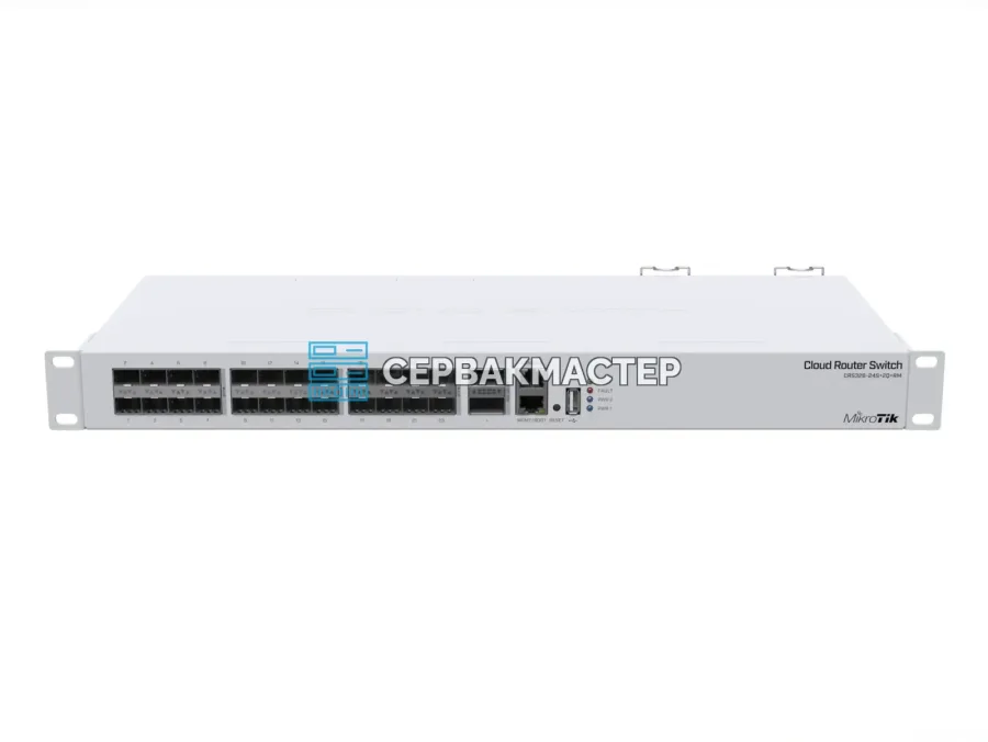Управляемый коммутатор MikroTik CRS326-24S+2Q+RM: 24x SFP+ 10 Гбит/с и 2x QSFP+ 40 Гбит/с, RouterOS