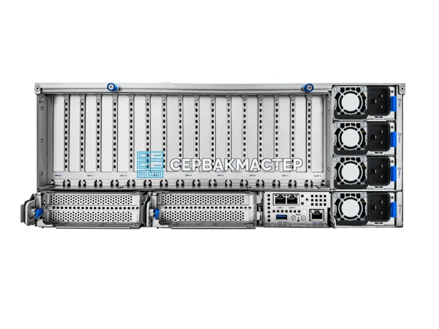 GPU-сервер ASUS ESC8000-E12P: 8× RTX PRO 6000 BSE 96GB, 2× Xeon 6962P, 512GB RAM
