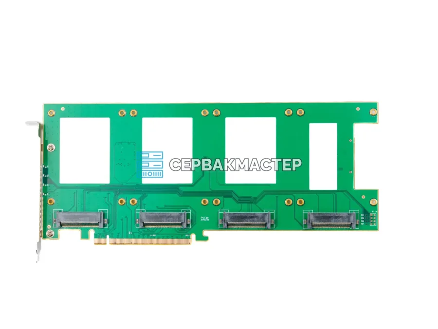Переходник PCIe 4.0 x16 на 4x U.2 (Full profile, SFF8639) для NVMe-накопителей