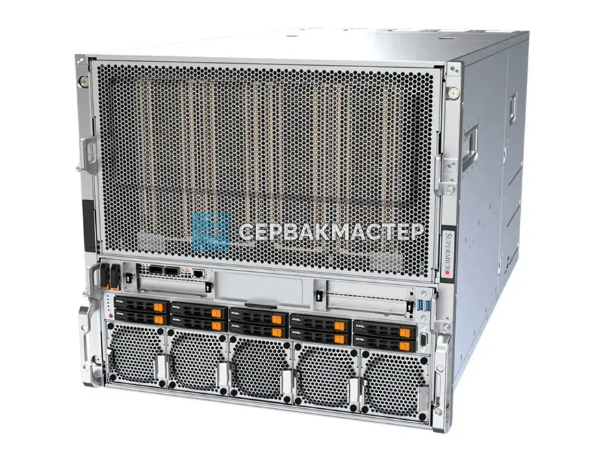 Supermicro SYS-A22GA-NBRT — GPU-сервер 10U на 8× NVIDIA B200 SXM 180GB, 2× Xeon 6960P, 2,3 ТБ RAM