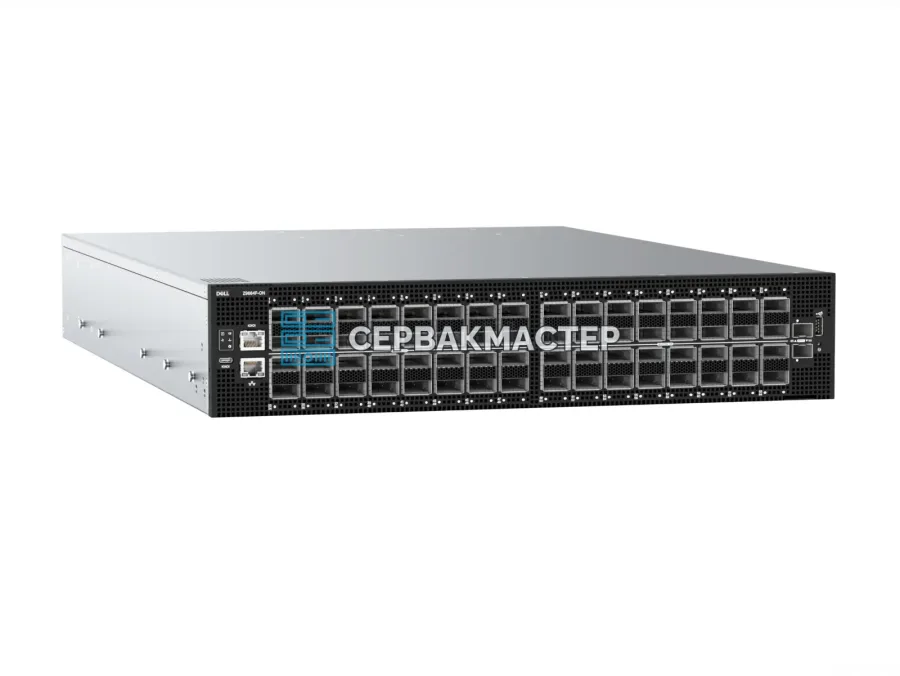 Коммутатор Dell PowerSwitch Z9664F-ON PS/IO Airflow: 64x QSFP56-DD 400 Гбит/с, 2x SFP+ 10 Гбит/с