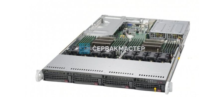 Сервер Supermicro SuperServer 6018U-TR4+ 1U 4LFF, Xeon E5-2637v4, 8GB DDR4, 2x750W