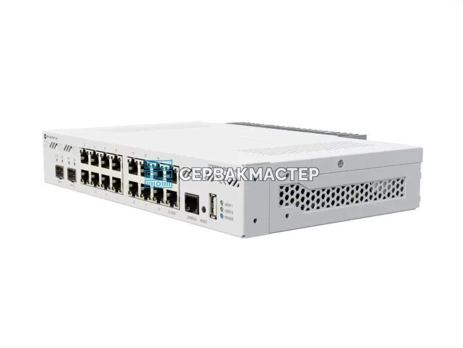 Маршрутизирующий коммутатор MikroTik CCR2004-16G-2S+PC: 16x RJ45 1 Гбит/с и 2x SFP+ 10 Гбит/с