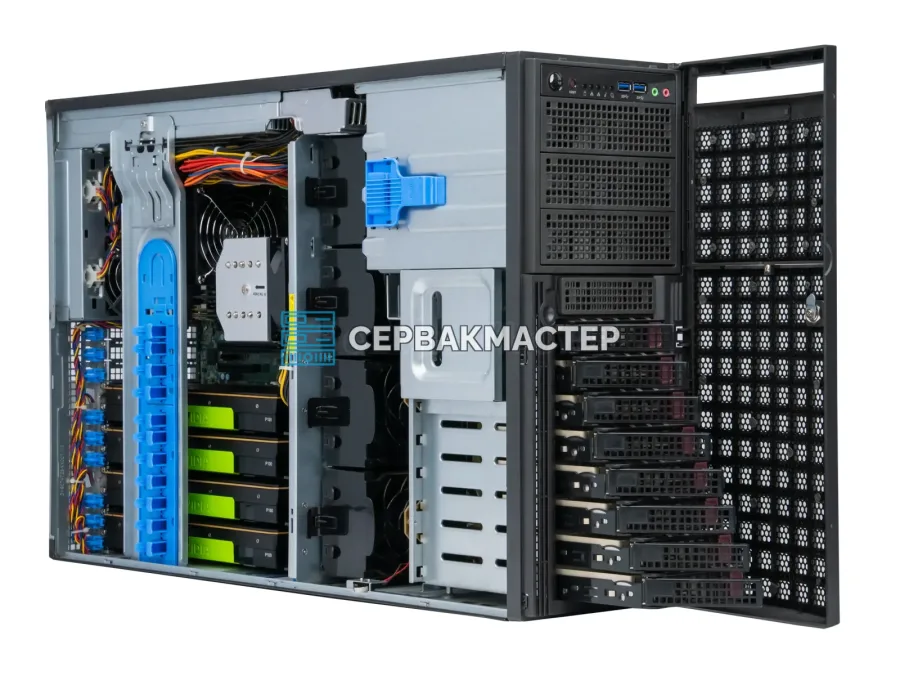 Сервер Supermicro 747BTQ-R2K04B на 4× Tesla P100 16GB, 2× Xeon E5 2697v4, 256 ГБ RAM
