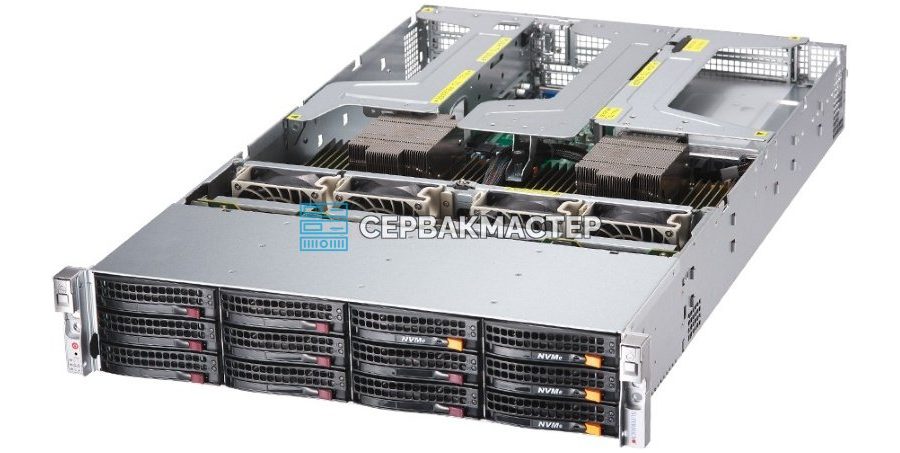 Сервер Supermicro AS-2023US-TR4 2U, 2x AMD EPYC 7001/7002, 64 ГБ DDR4, 12 LFF