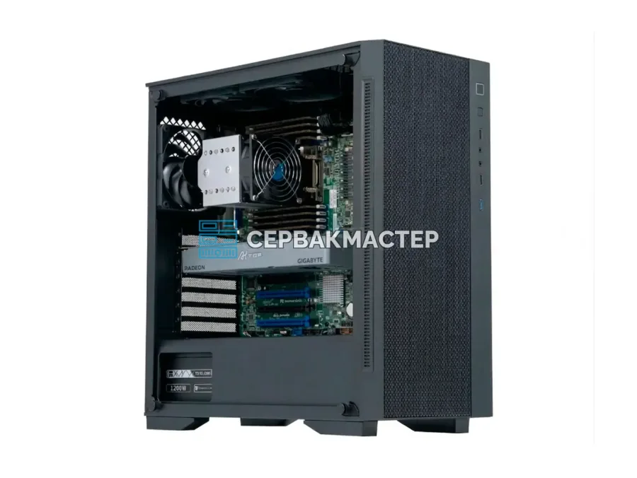 AI-сервер Deepcool MATREXX 55 MESH (1× Radeon AI PRO R9700 32GB, 1× Ryzen 9 9950X, RAM 64GB)