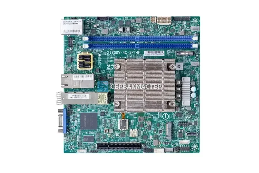 Материнская плата Supermicro X12SDV-4C-SPT4F Mini-ITX, FCBGA2227, 2 DIMM, MBD-X12SDV-4C-SPT4F — купить в СервакМастер