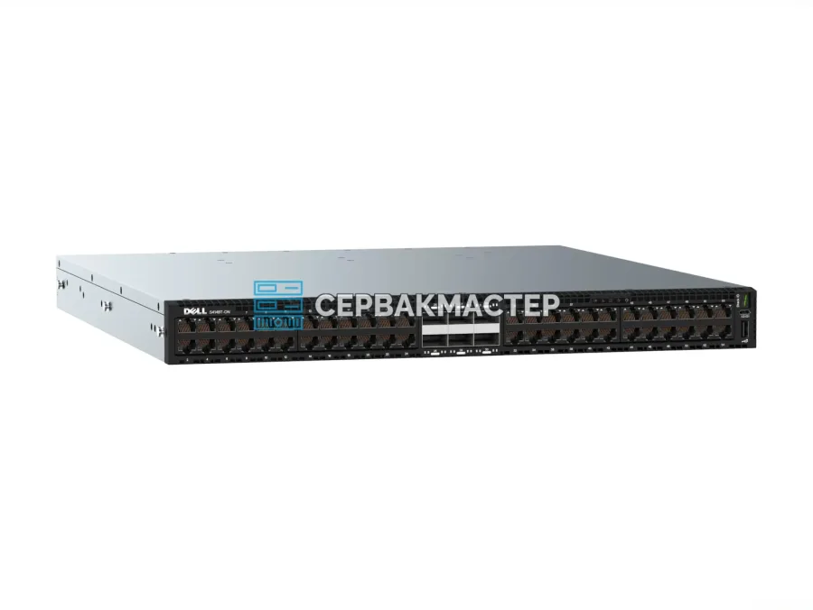 Коммутатор Dell PowerSwitch S4148T-ON PS/IO Airflow: 48x RJ45 10 Гбит/с, 2x QSFP+ 40 Гбит/с, 4x QSFP28 100 Гбит/с