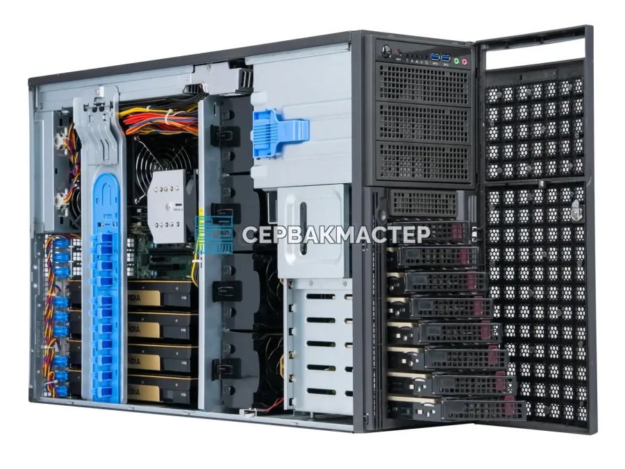 Сервер Supermicro 747BTQ-R2K04B с 4× Tesla V100 16GB, 2× Xeon E5 2697v4 и 256 ГБ RAM