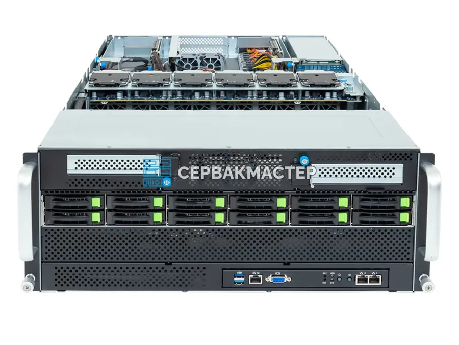 GIGABYTE G494-SB4-AAP2 — 4U GPU-сервер: 8× RTX PRO 6000 BSE 96GB, 2× Xeon 6760P, 1.1 ТБ RAM