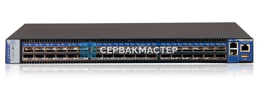 InfiniBand-коммутатор Mellanox SX6036: 36 портов QSFP+ FDR 56 Гбит/с [MSX6036F-1BRR]