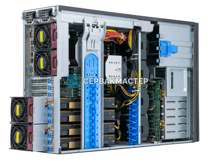 Сервер Supermicro 747BTQ-R2K04B с 4× Tesla V100 16GB, 2× Xeon E5 2697v4 и 256 ГБ RAM