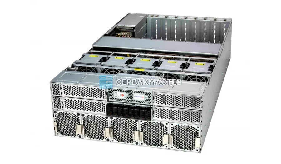 ASUS ESC8000A-E13-DR: 8× NVIDIA RTX PRO 6000 Blackwell 96GB + 2× AMD EPYC 9174F — AI-сервер в «СервакМастер»
